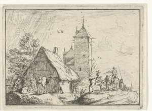 Ryttere ved et tårn Landskaber med lejre (serietitel) af Robert van den Hoecke