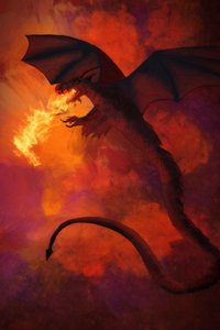Fire Dragon, 2022 (digital) af Roberta Murray