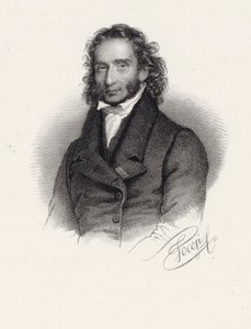 Portræt af Niccolò Paganini 1782-1840, 1830. af Roberto Focosi