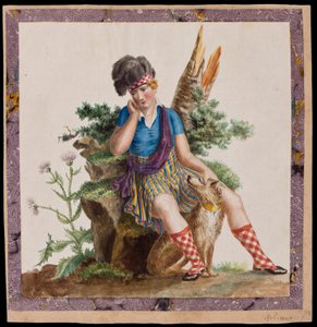 A Highlander, ca. 1820 (wc på papir) af Robiano