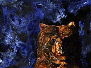 Grizzlyens intense blik af RodMacIver