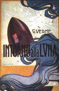 Dække over. syg. af Intorno alla luna (Fra Jord til Måne) af Jules Verne af Rodolfo Paoletti