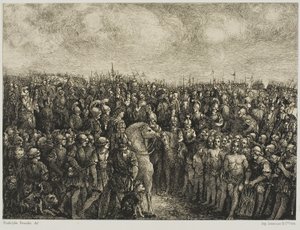 Cæsar og hans fanger af Rodolphe Bresdin