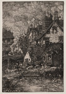 Indgang til en landsby, 1861.