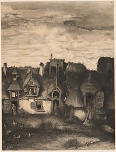 Fantasy Farmhouse af Rodolphe Bresdin