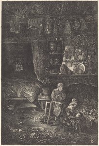 flamsk interiør af Rodolphe Bresdin