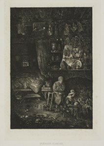 Flamsk interiør, fra Revue Fantaisiste af Rodolphe Bresdin