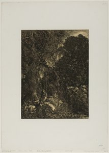 Hellig Familie med Hjorte af Rodolphe Bresdin