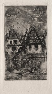 Markedsplads med parasoller af Rodolphe Bresdin