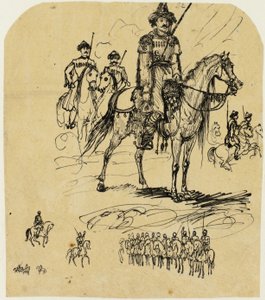 Russisk kavaleri af Rodolphe Bresdin