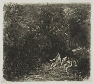 Badende under Palmerne af Rodolphe Bresdin
