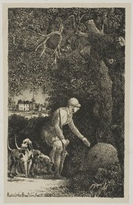 Diplomaten og myretuen, illustration til fabler og fortællinger af Hippolyte de Thierry-Faletans