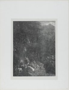 Den hellige familie med hjorte af Rodolphe Bresdin