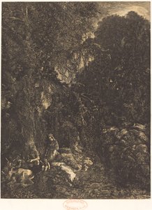Den hellige familie med gørerne af Rodolphe Bresdin