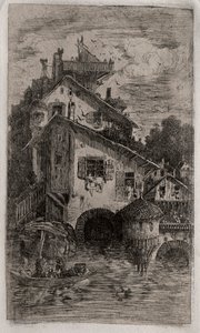 Møllen, 1866. af Rodolphe Bresdin