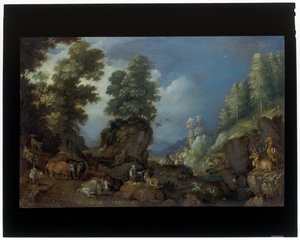 Kivinen maisema eläinten kanssa af Roelandt Jacobsz. Savery