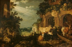 Landskab med ruiner af Roelandt Jacobsz. Savery