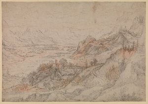 Mountain landscape - Inn Valley in the Tyrol, 1607dani af Roelandt Jacobsz. Savery