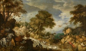 Orpheus and the Animals (olie på lærred) af Roelandt Jacobsz. Savery