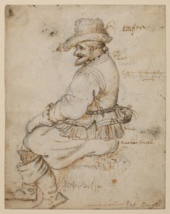 Siddende borger (recto) af Roelandt Jacobsz. Savery