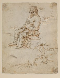 To siddende figurer (verso) af Roelandt Jacobsz. Savery