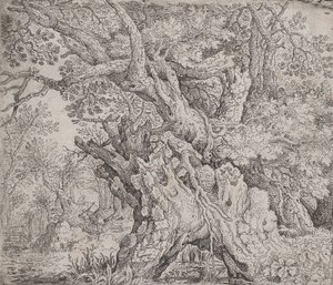knudret træ, ca. 1608-09.