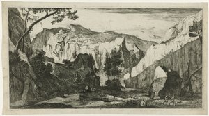 Bjerglandskab med klipper Tyrolske landskaber (serietitel)