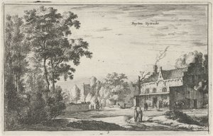 Ansigt i Utrecht Buyten Uytrecht (titel på objekt) Landskaber i det nordlige Holland (Roelant Roghman) (serietitel)