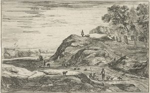 Ansigt udenfor Haarlem Buyten Haerlem (titel på objekt) Landskaber i det nordlige Holland (Roelant Roghman) (serietitel) af Roelant Roghman