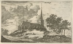 Kirke i Nederhorst den Berg Den Bergh (titel på objekt) af Roelant Roghman