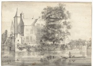 Udsigt over Huis te Rhoon, set fra syd af Roelant Roghman