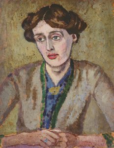 Virginia Woolf (1882-1941) (olie om bord)
