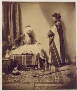 En samtale mens du ryger, 1858 af Roger Fenton