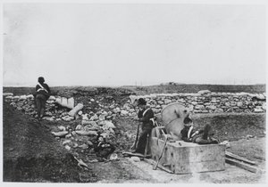 En stille dag i Mortar Battery, Krim af Roger Fenton