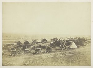 Artillerivogne, Balaklava i det fjerne af Roger Fenton