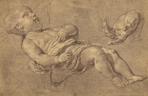 [Tegning af en baby og to voksenhænder af Philippe de Campaigne]. af Roger Fenton