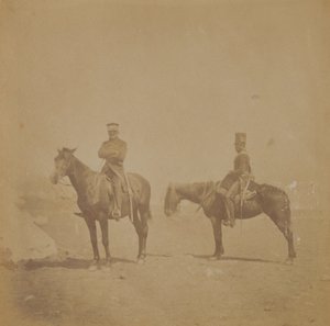 General Sir John Pennefather og en ordensmand, 1855 af Roger Fenton