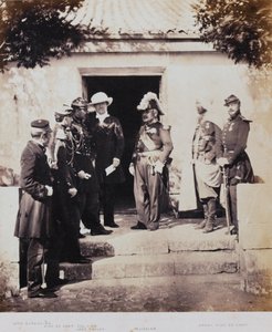 Gruppe ved hovedkvarteret, fra et album med 52 fotografier forbundet med Krimkrigen, 1855 af Roger Fenton