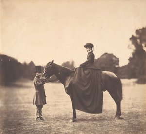 Dame til hest, 1850