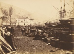 Landing Place, Ordnance Wharf, Balaklava af Roger Fenton