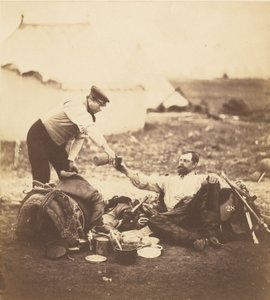 Oberstløjtnant Hallewell, hans arbejdsdag er forbi. af Roger Fenton