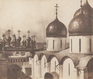 Moskva, Kirkernes kupler i Kreml,1852 (foto) af Roger Fenton
