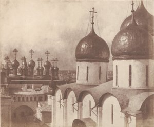 Moskva, kupler af kirker i Kreml, 1852. af Roger Fenton