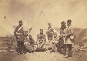 Officerer og mænd fra 89. regiment. af Roger Fenton
