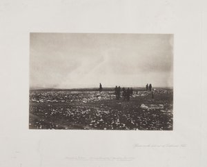Officerer på udkig ved Cathcarts Hill, 1855. af Roger Fenton
