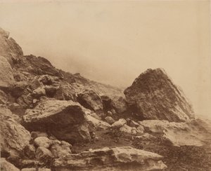 Rocken End i en storm, Isle of Wight, ca. 1853 (foto) af Roger Fenton