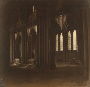 Salisbury Cathedral - The Nave, fra South Transept, 1858. af Roger Fenton