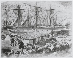 Kvægmolen i havnen i Balaklava af Roger Fenton