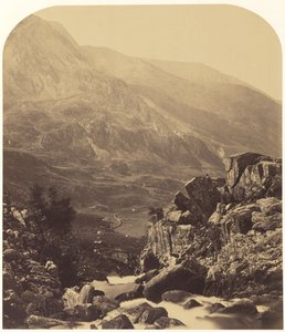 Udsigt fra Ogwen-vandfaldene ind i Nan Francon af Roger Fenton