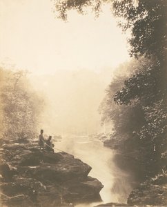 Wharfe and Pool, Below the Strid, 1854. af Roger Fenton